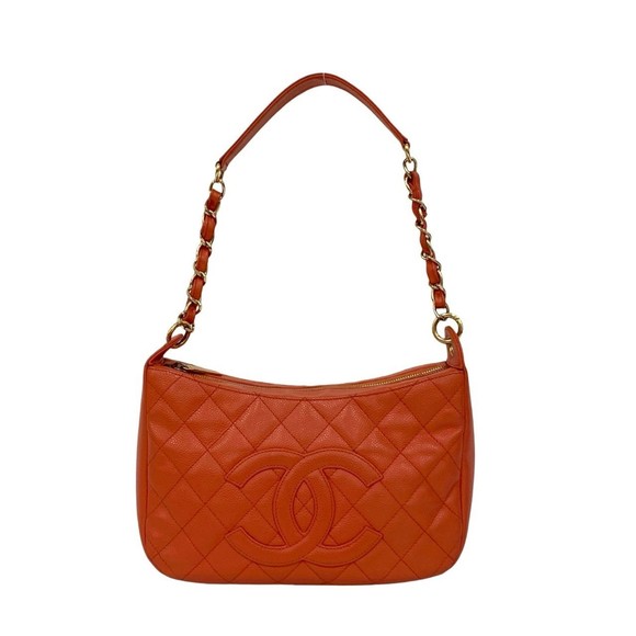 CHANEL Matelasse Coco Mark Caviar Skin Semi-One Shoulder Bag/Handbag, Pink, 2... - Picture 1 of 10